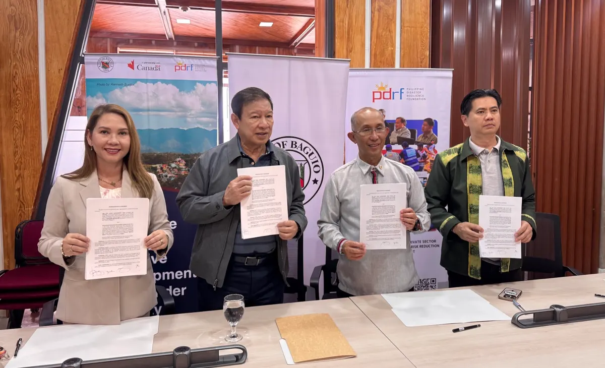 The Memorandum of Agreement signing between PDRF and the City Government of Baguio.