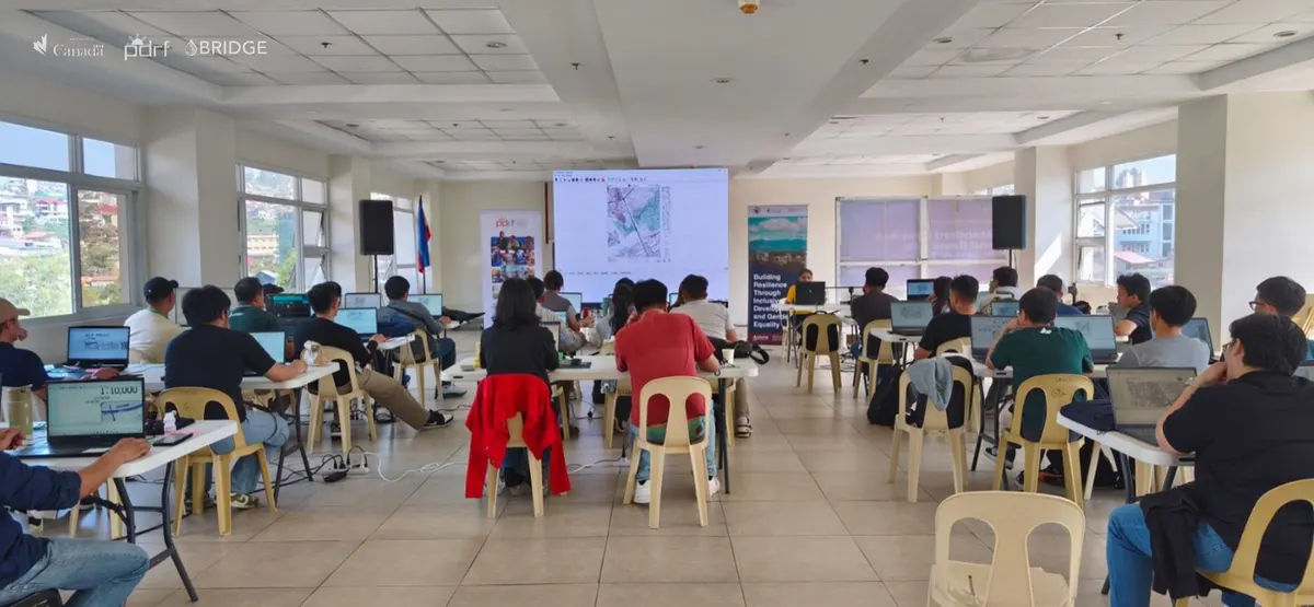 Sessions of the Basic GIS training with the Baguio City government.