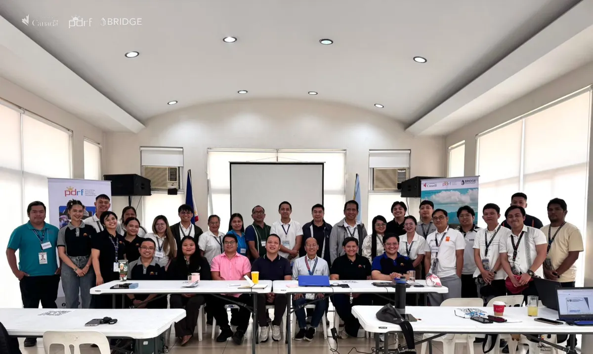 Participants from the Antipolo City government and PDRF gathered for a group photo at the LDRRMP planning workshop.