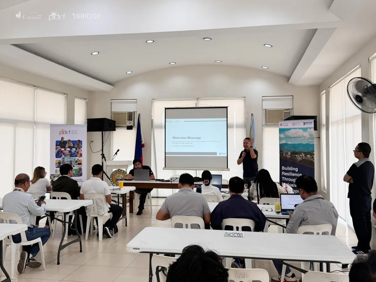 The Local Disaster Risk Reduction and Management Plan workshop with the Antipolo City government.